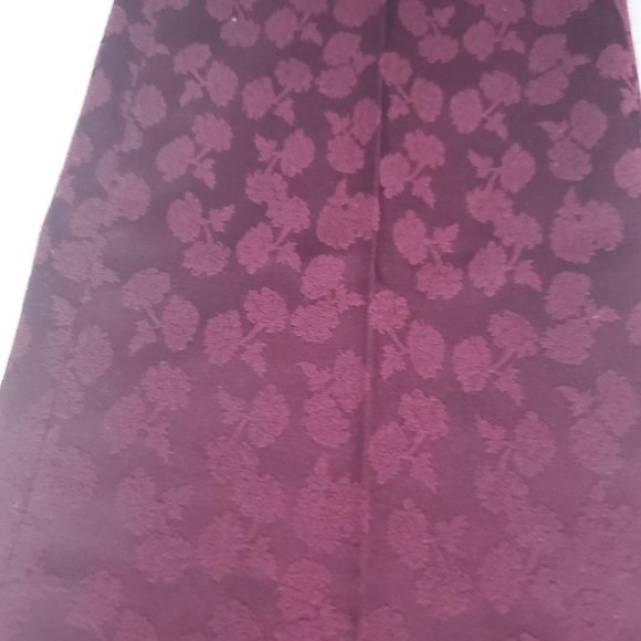 H&M Women’s Tonal Floral Print Burgundy Trouser Slim Leg Pants Size 8 NWT - Picture 8 of 15